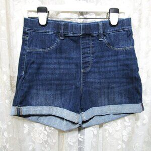Judy Blue Isla Pull On High Rise Denim Blue Jean Stretch Shorts Size Large
